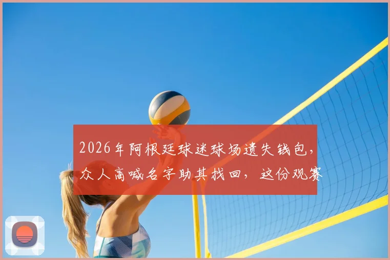 2026年阿根廷球迷球场遗失钱包,众人高喊名字助其找回,这份观赛防丢指南请收好